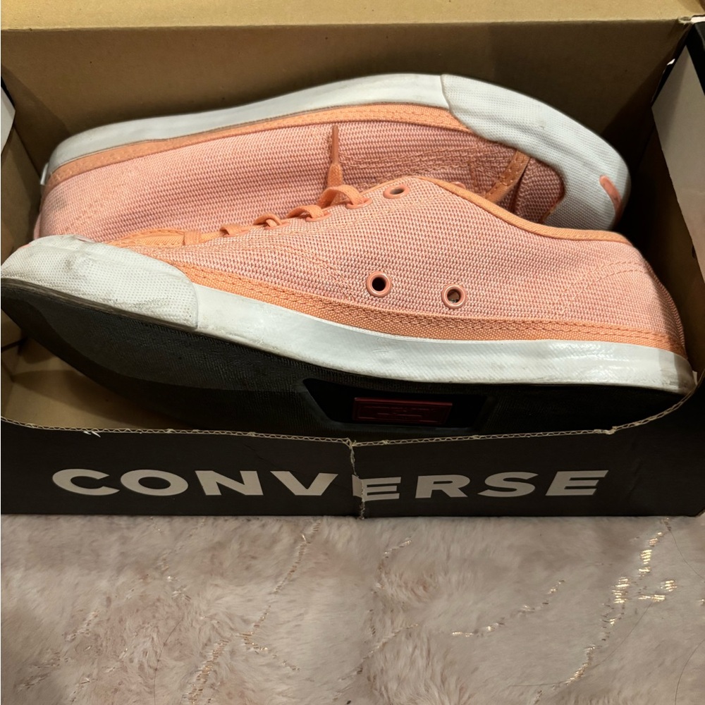 Converse Coral Sneakers with White Trim